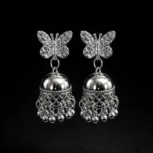 Silver Butterfly Charm Earrings