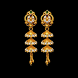 Royal Kundan Cascade Earrings