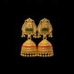 Rajwada Gold Temple Earrings