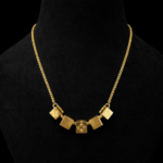 Golden Cube Elegance Necklace