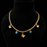 Golden Flutter Charm Necklace