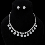 Silver Sparkle Drop Necklace