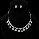 Silver Sparkle Drop Necklace