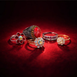 Scarlet Sparkle Ring Set